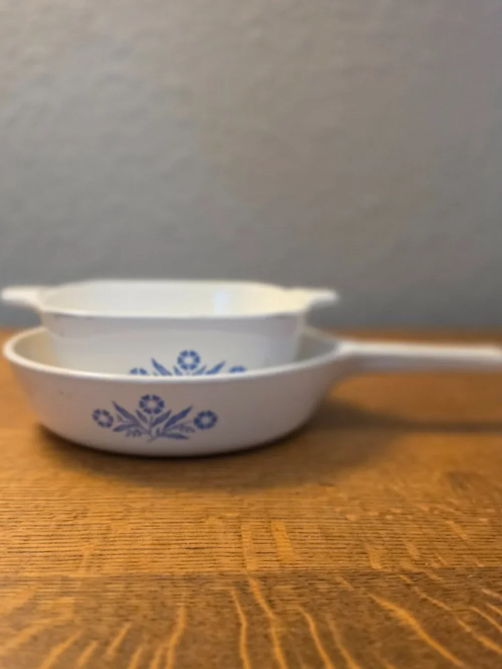 Corningware Blue Cornflower P-45-B Casserole & 6 1/2 in. skillet P-83-B No Lids
